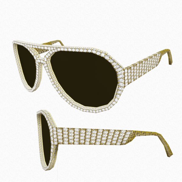 Digital Fashion. NFT Wearable for the Decentraland Metaverse Diamond Sunglasses
