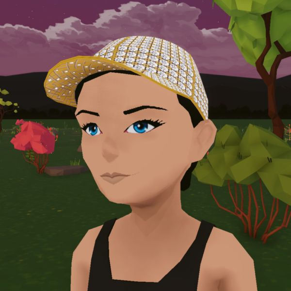 Digital Fashion. NFT Wearable for the Decentraland Metaverse Diamond Baseball hat to wear on your digital avatar.