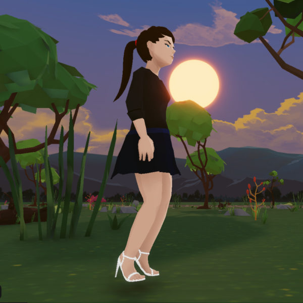 Diamond Heels for the decentraland metaverse designed by walt adler